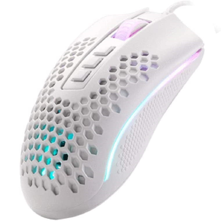REDRAGON M808W STORM LUNAR LIGHTWEIGHT RGB GAMING MOUSE, 12400 DPI (WHITE)