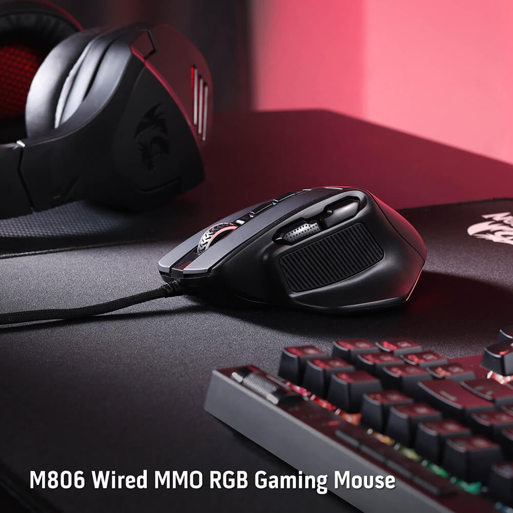 Redragon M806 BULLSEYE Wired RGB Gaming Mouse (Black)