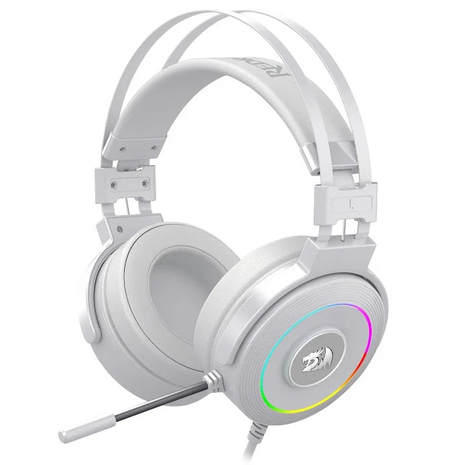 Redragon H320W LAMIA 2 RGB 7.1 Gaming Headset with Noise-Cancellation (White)