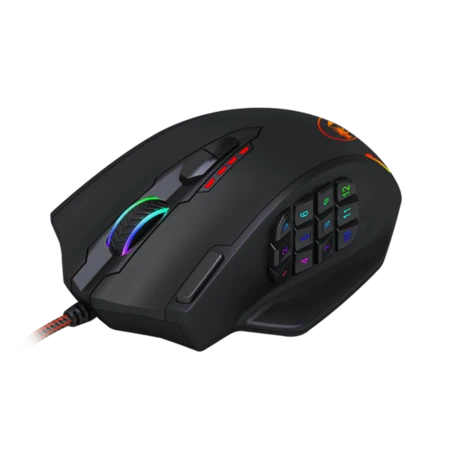 Redragon M908 IMPACT MMO Gaming Mouse, 12400 DPI (Black)