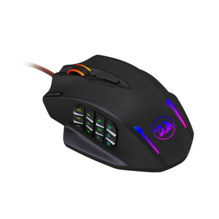 Redragon M908 IMPACT MMO Gaming Mouse, 12400 DPI (Black)