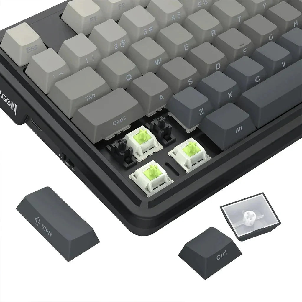 Redragon K743 ANTONIUM PRO 3-Modes Side Printed PBT Keycaps Gaming Keyboard