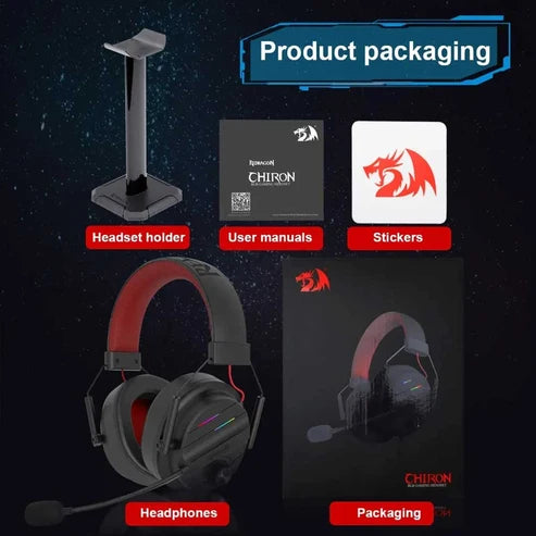 Redragon H380 Chiron Black RGB 7.1 Surround Sound Headset