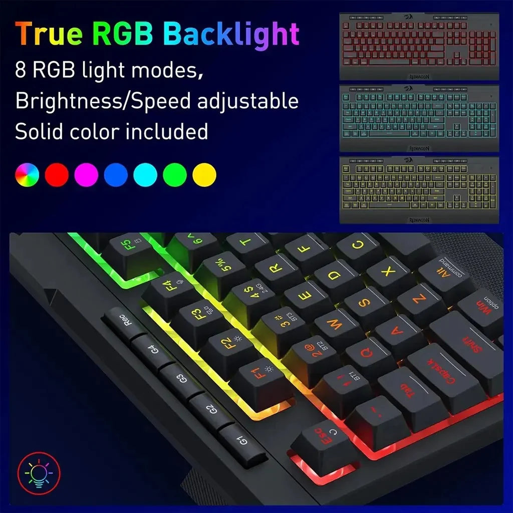 Redragon K525 SHIVA PRO Wireless Anti-Ghosting Membrane Gaming Keyboard