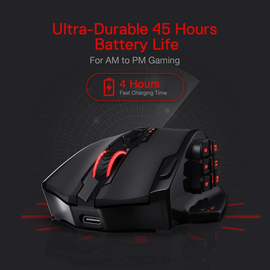 Redragon M913 IMPACT ELITE Wireless Gaming Mouse, 16000 DPI (Black)