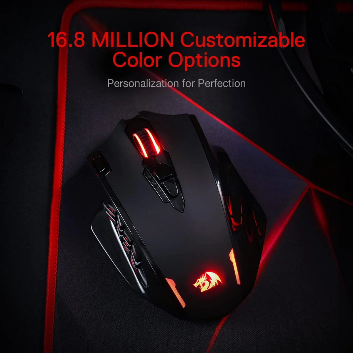 Redragon M913 IMPACT ELITE Wireless Gaming Mouse, 16000 DPI (Black)