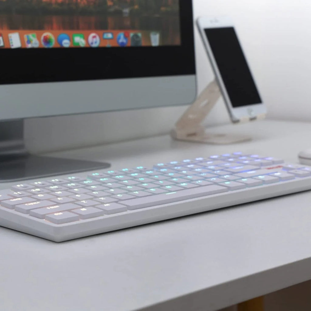 Redragon K539W ANUBIS 80% Wireless RGB Mechanical Keyboard (White)