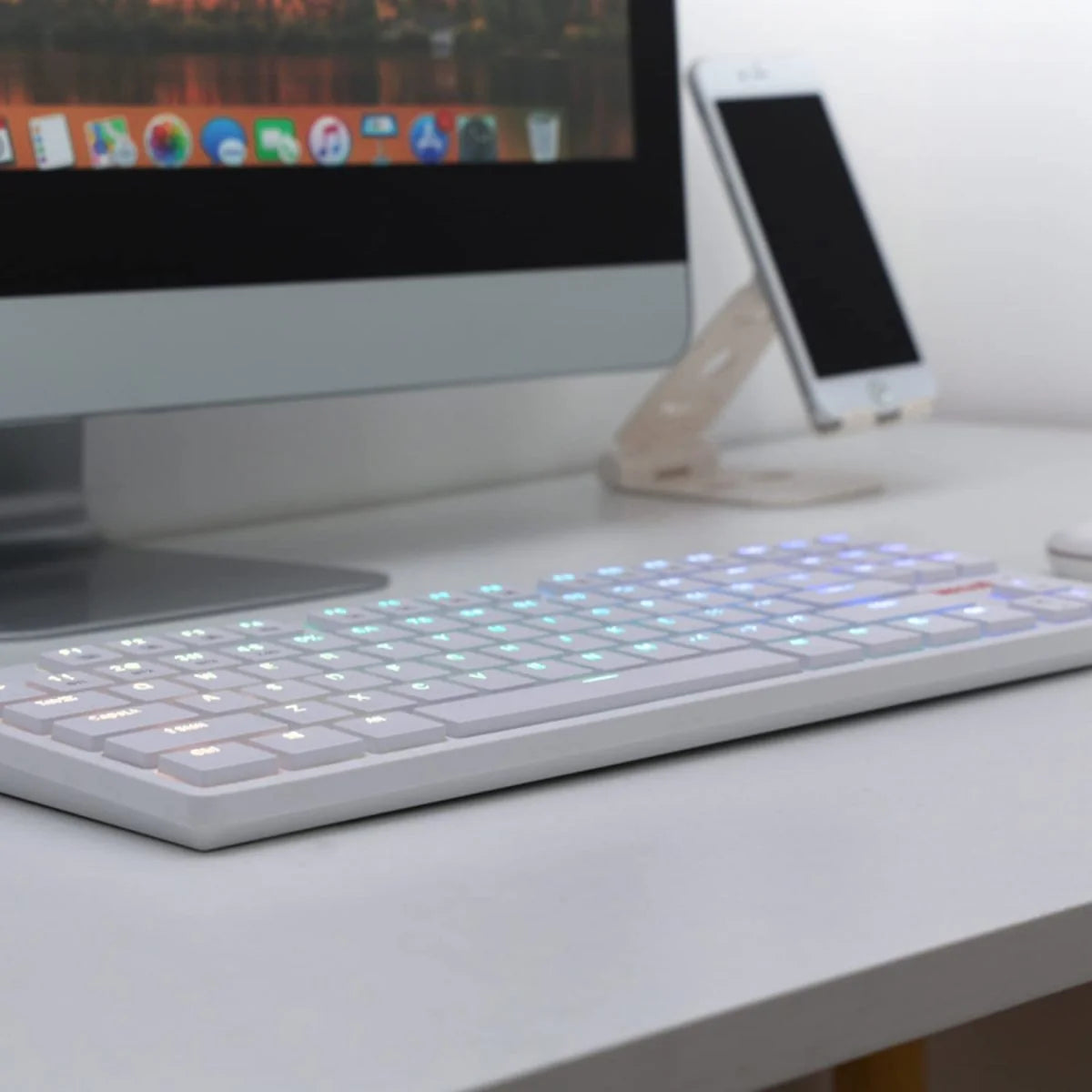 Redragon K539W ANUBIS 80% Wireless RGB Mechanical Keyboard (White)
