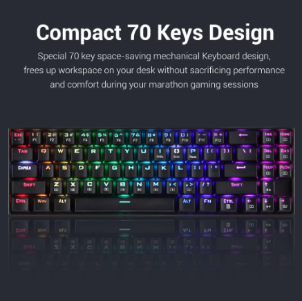 Redragon K599 KRS DEIMOS RGB Wireless Mechanical Gaming Keyboard with Red Switches (Black)