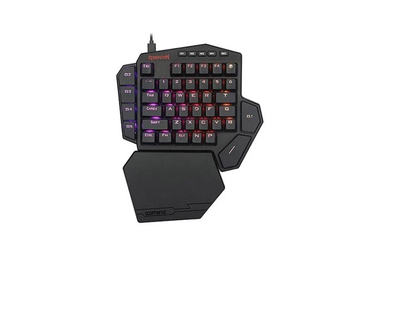 Redragon K585 DITI One-Handed RGB Mechanical Wired Gaming Keyboard with Blue Switches