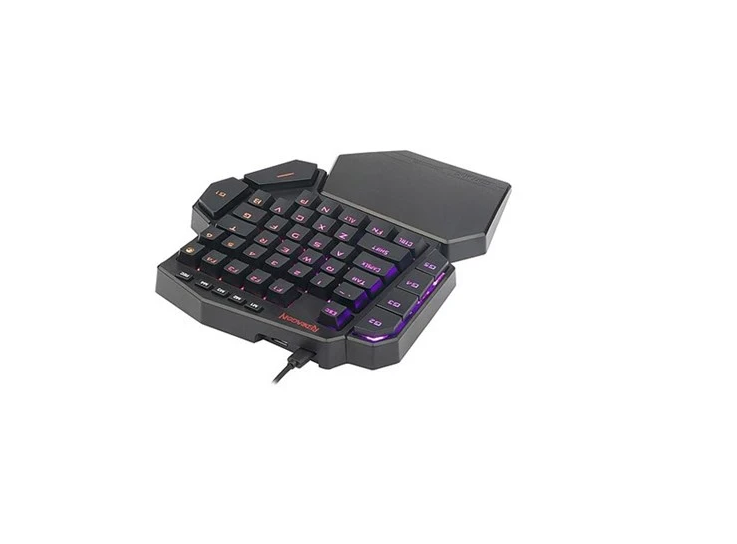 Redragon K585 DITI One-Handed RGB Mechanical Wired Gaming Keyboard with Blue Switches