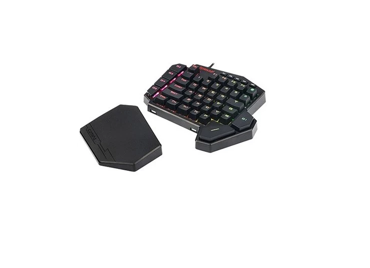 Redragon K585 DITI One-Handed RGB Mechanical Wired Gaming Keyboard with Blue Switches