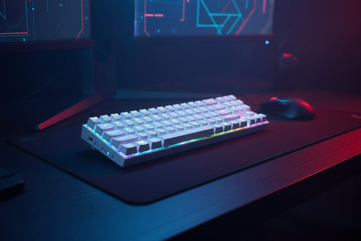 Redragon K530W RGB Draconic Wireless Mechanical Gaming Keyboard with Red Switches (White)