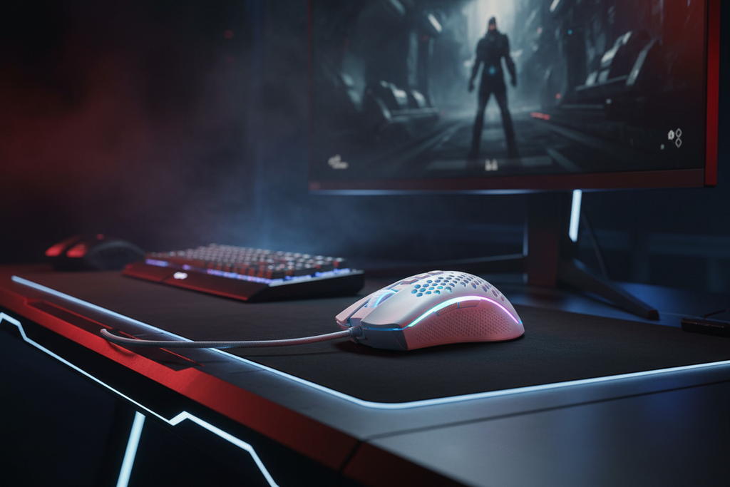 REDRAGON M808W STORM LUNAR LIGHTWEIGHT RGB GAMING MOUSE, 12400 DPI (WHITE)