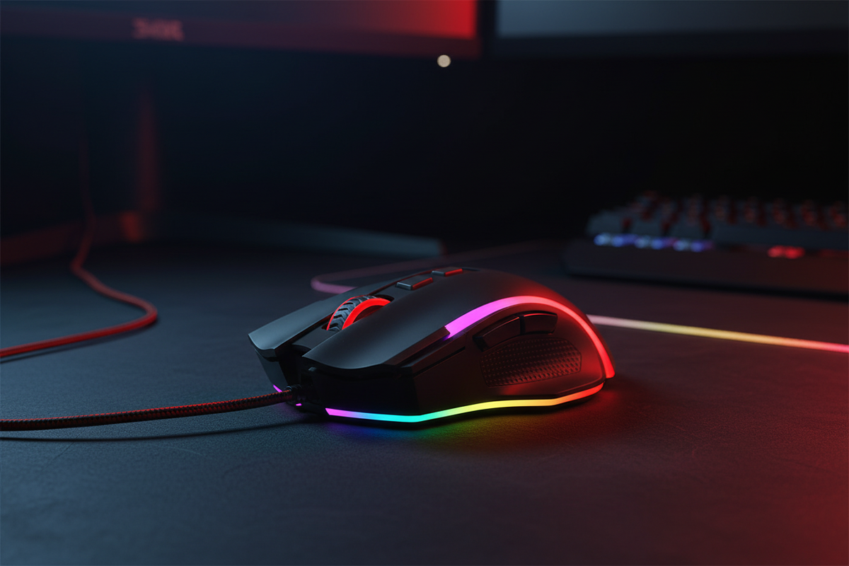 REDRAGON M607 GRIFFIN RGB GAMING MOUSE, 7200 DPI (BLACK)