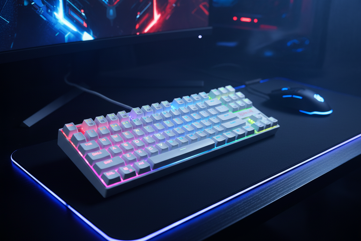 Redragon K552W KUMARA RGB Mechanical Gaming Keyboard (White)