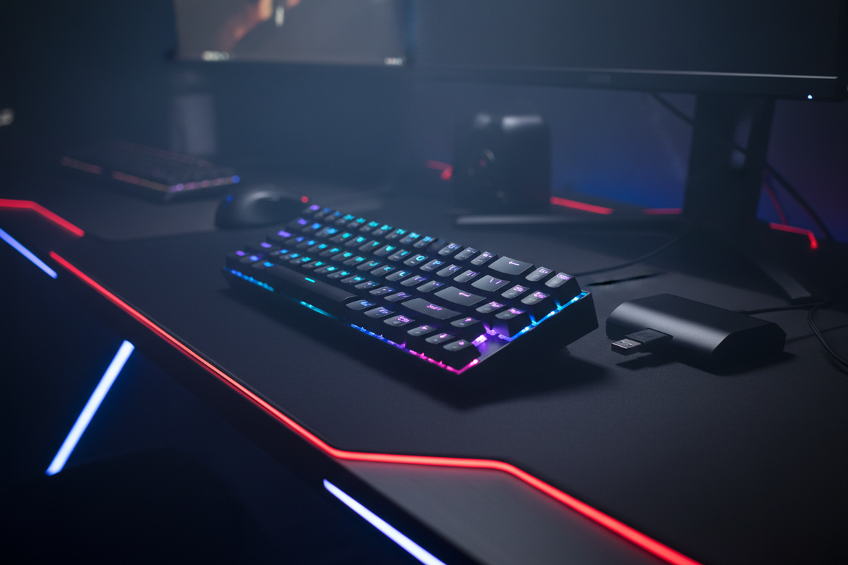 Redragon K599 KRS DEIMOS RGB Wireless Mechanical Gaming Keyboard with Red Switches (Black)