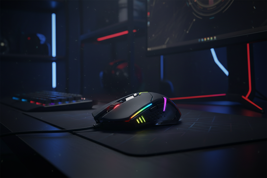 REDRAGON M601 CENTROPHORUS RGB GAMING MOUSE (BLACK)