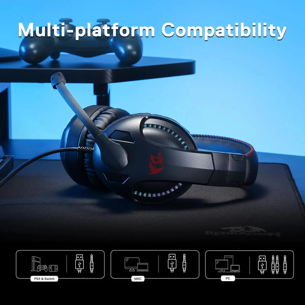 Redragon H211 CRONUS RGB Wired Gaming Headset (Black)