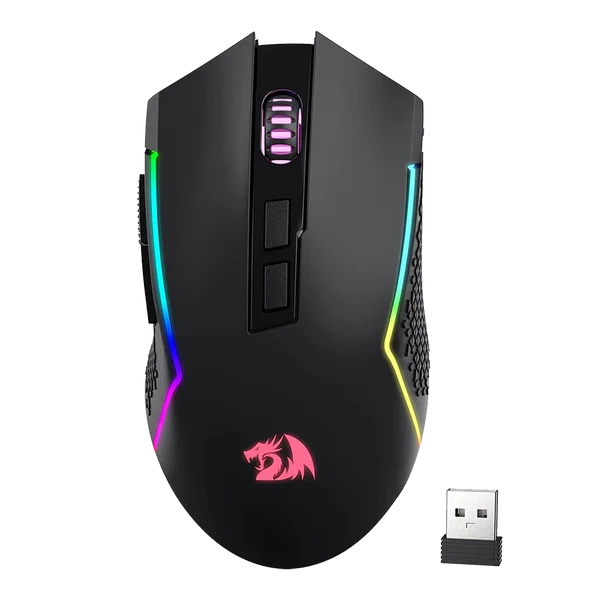 Redragon M693 TRIDENT Wired and Wireless (Bluetooth) Gaming Mouse (Black)